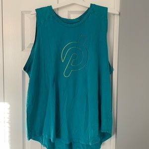 blue peloton tank top